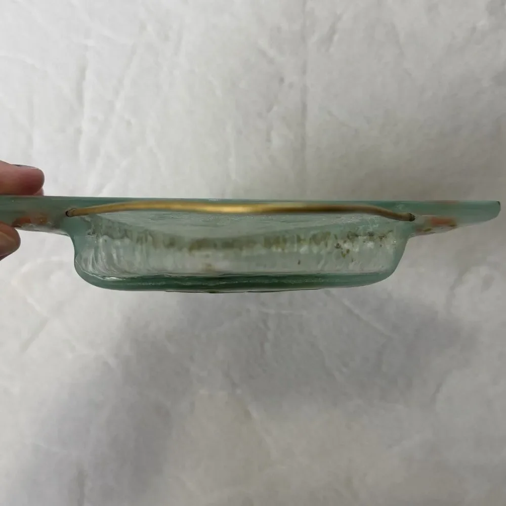 Fused Glass Hanging Wall Pocket Vase Palm tree Tropical Artsy Hawaiian‎